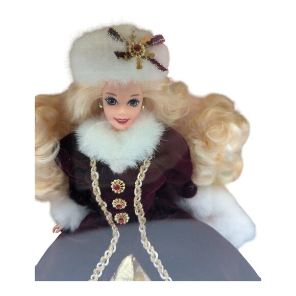 Vintage Barbie Happy Holidays Special Edition Doll Purple Eyes 1996 Mattel 15646 - Picture 14 of 16